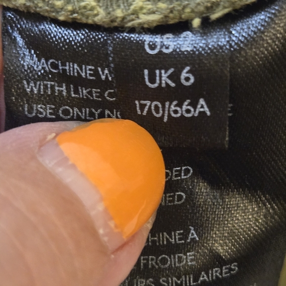 FREE PEOPLE One Way High Waist Cargo Army Olive Pleated Pants Size 2 - Picture 15 of 16